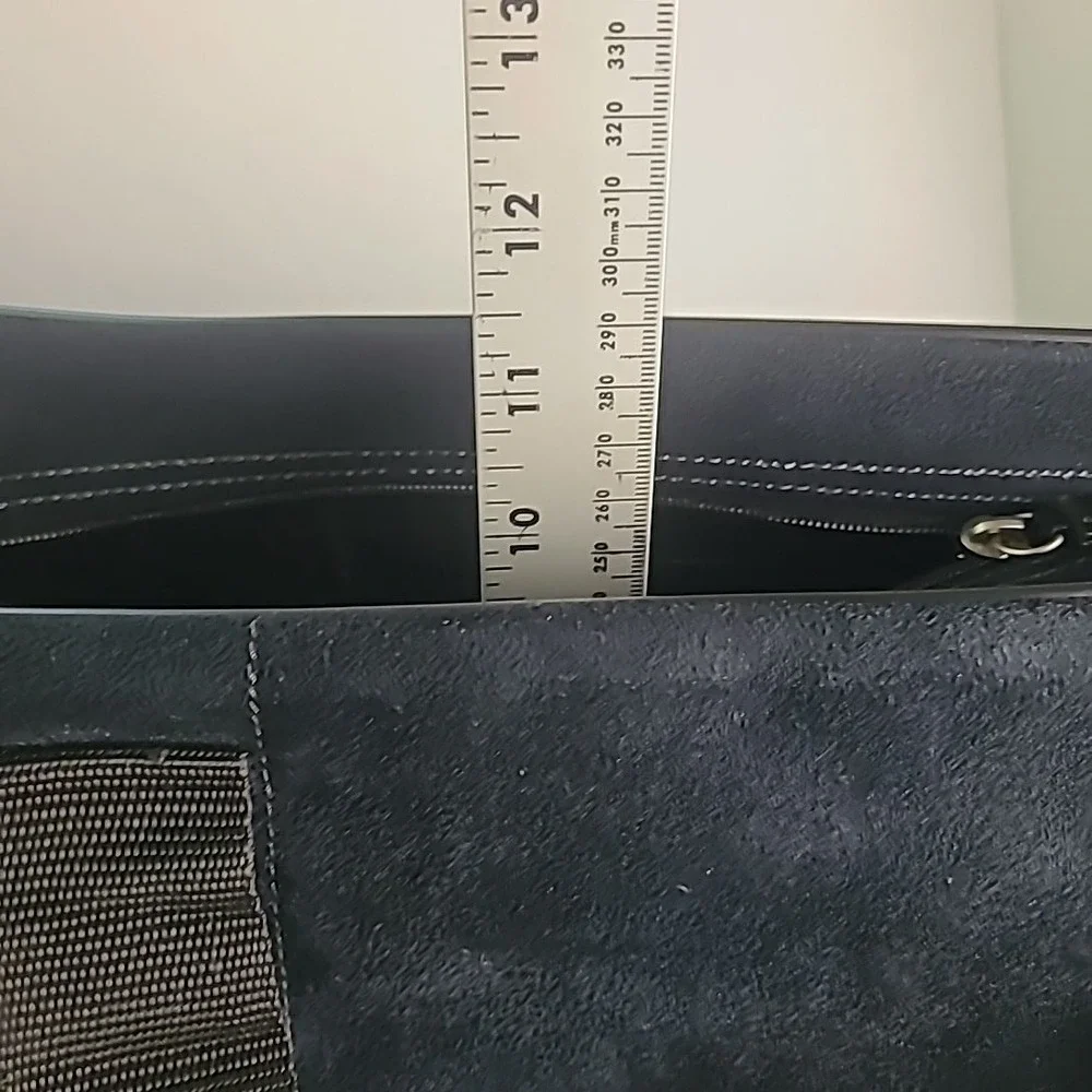 Kenneth Cole Duffel Bag Black New With Tags Faux Suede Travel Weekender Carryon